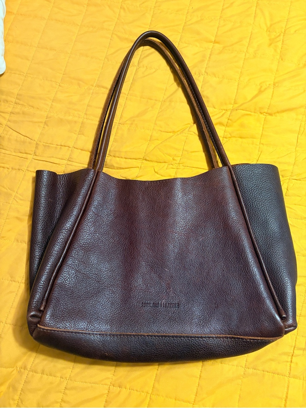 Portland Leather Large Verona tote in Coldbrew